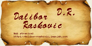 Dalibor Rašković vizit kartica